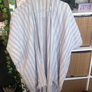 Casual Blue and Gold Poncho